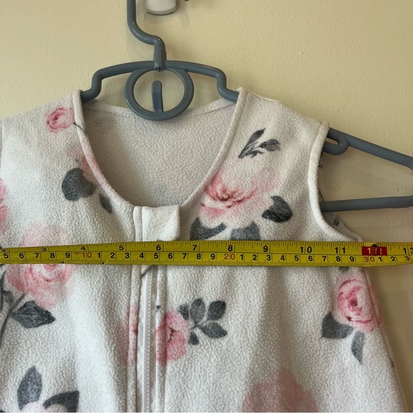 Floral Baby Sleep Sack Wearable Blanket Fleece 12–18M Pink Roses Fall Cozy Warm - Picture 7 of 7
